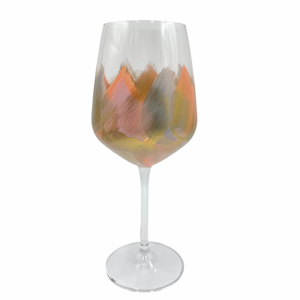 Hand Painted Stemmed Wine Glass | Sorbet