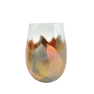 Hand Painted Stemless Wine Glass | Sorbet