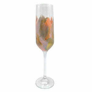 Hand Painted Stemmed Champagne Glass | Sorbet