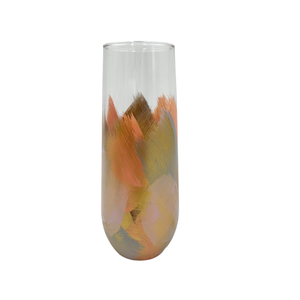 Hand Painted Stemless Champagne Glass | Sorbet