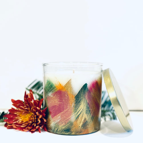 Hand Painted Candle | Autumn