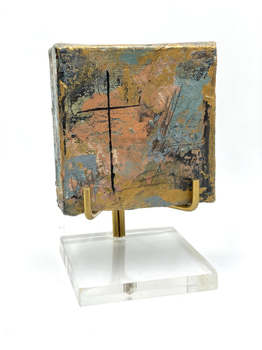 4 x 4, mixed media on canvas, 
