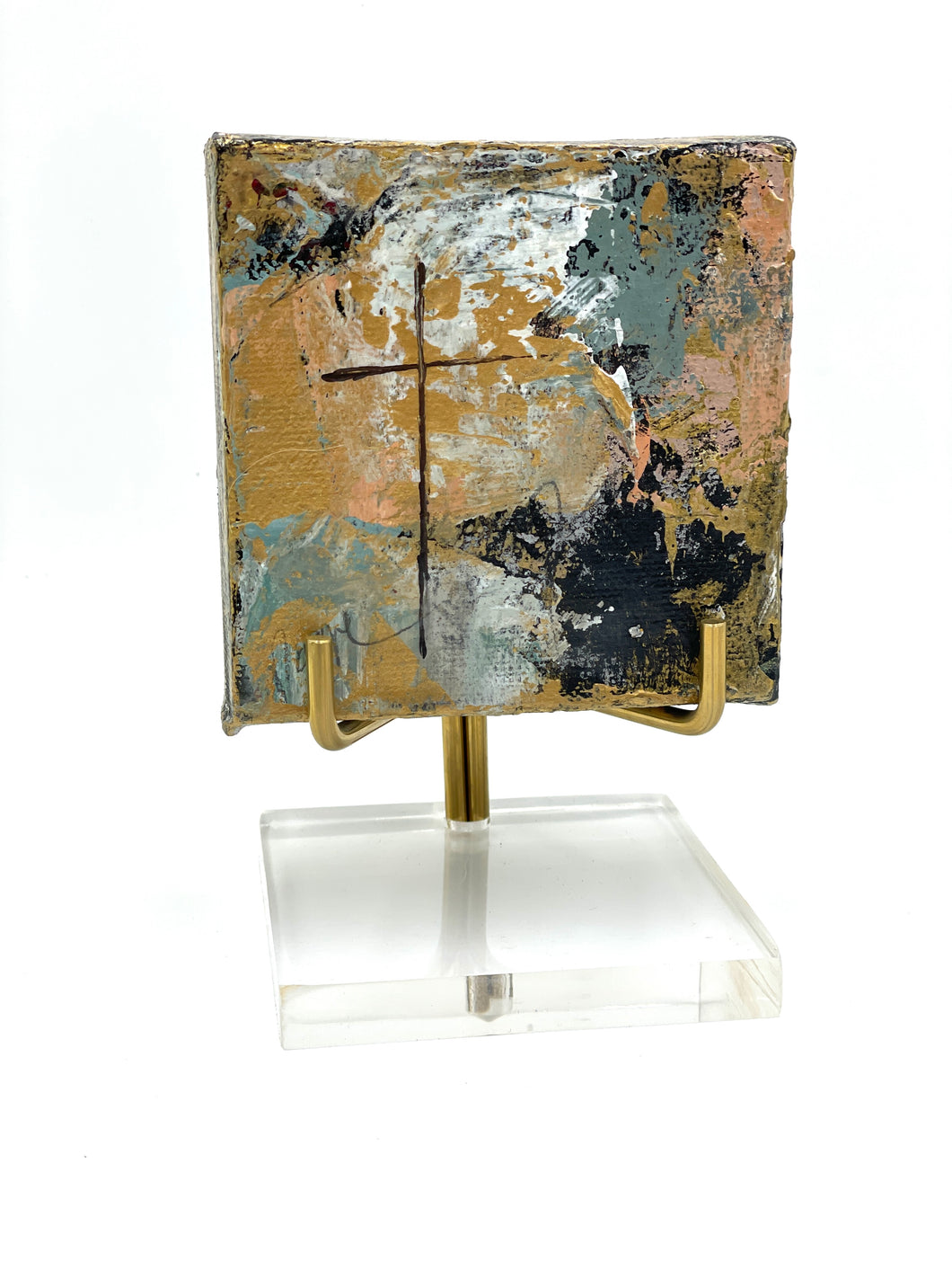 4 x 4, mixed media on canvas, 