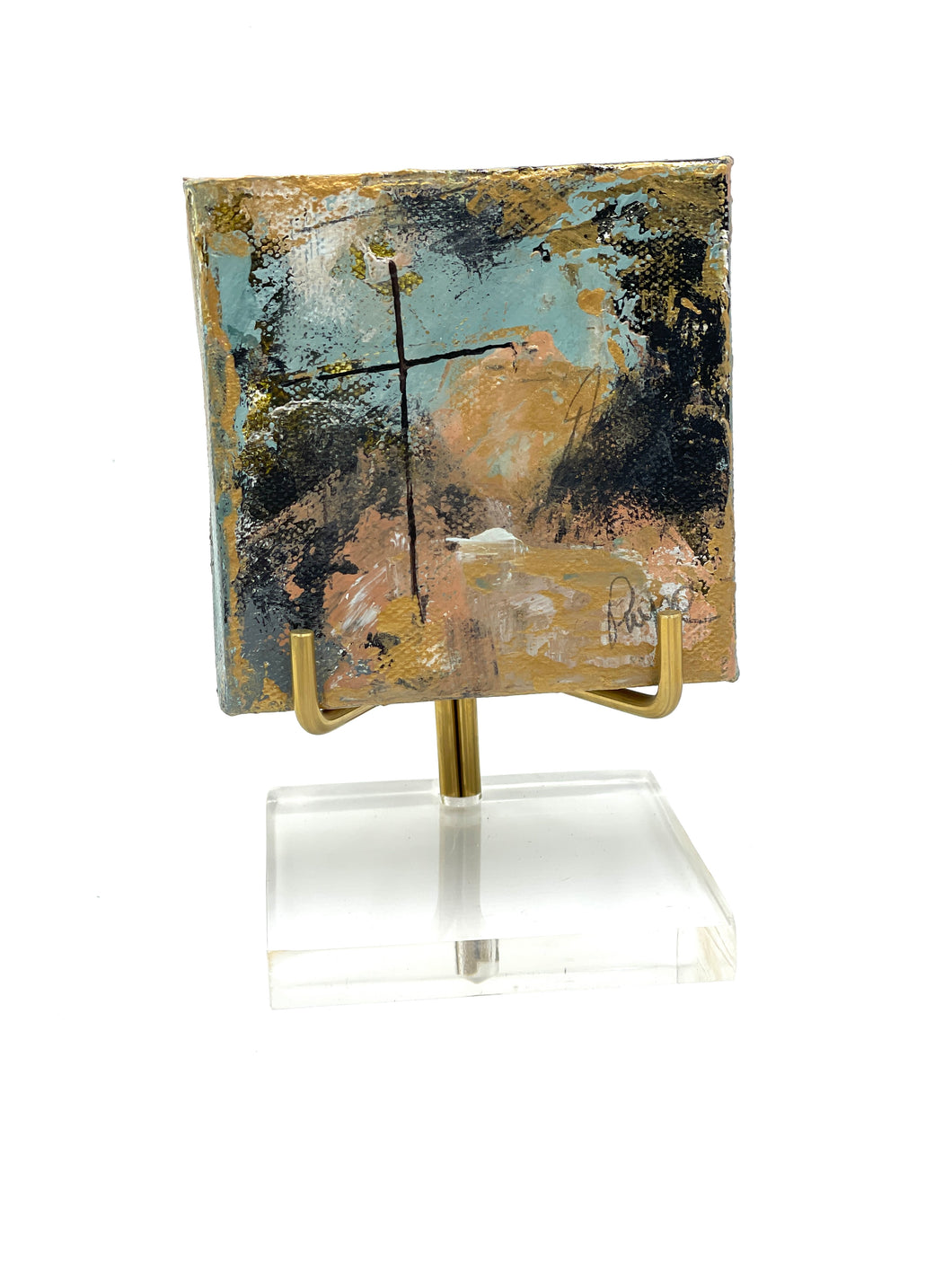 4 x 4, mixed media on canvas, 