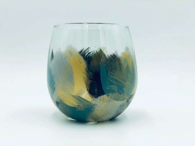 Hand Painted Tumbler Glass 