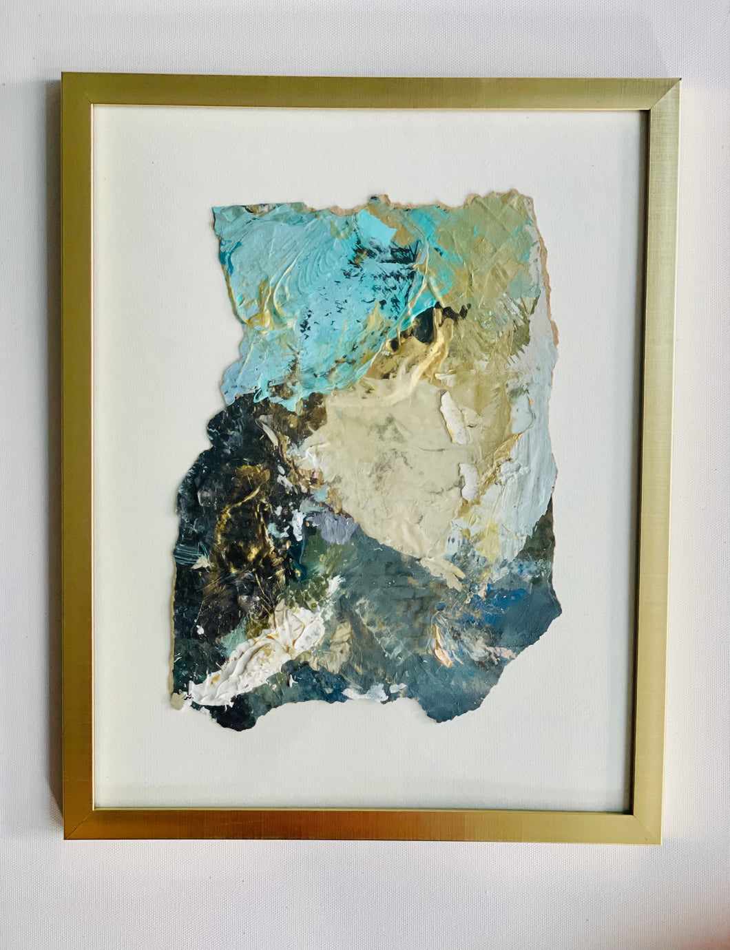 15 x 12, framed palette,  “Navy Palette”