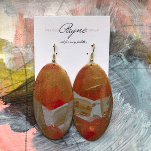 Hand Painted Earrings "Red Hot"