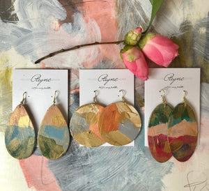 Hand Painted Earrings "Glamour"