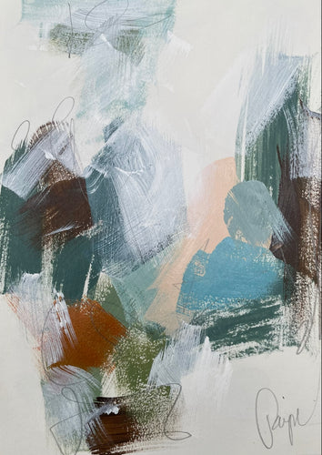 12 x 8, acrylic on paper, “Abstract VI”