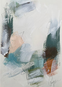 12 x 8, acrylic on paper, “Abstract IV”