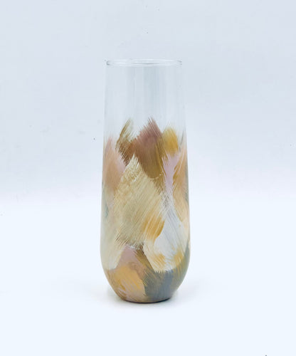 Hand Painted Stemless Champagne Glass 