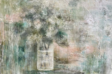 24 x 36, mixed media on canvas, "Soft Hydrangea"