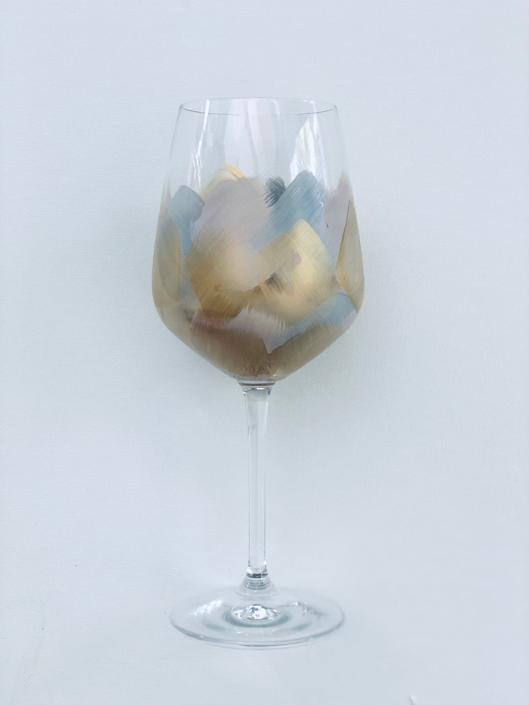 Hand Painted Wine Glass 