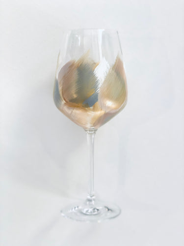 Hand Painted Wine Glass 