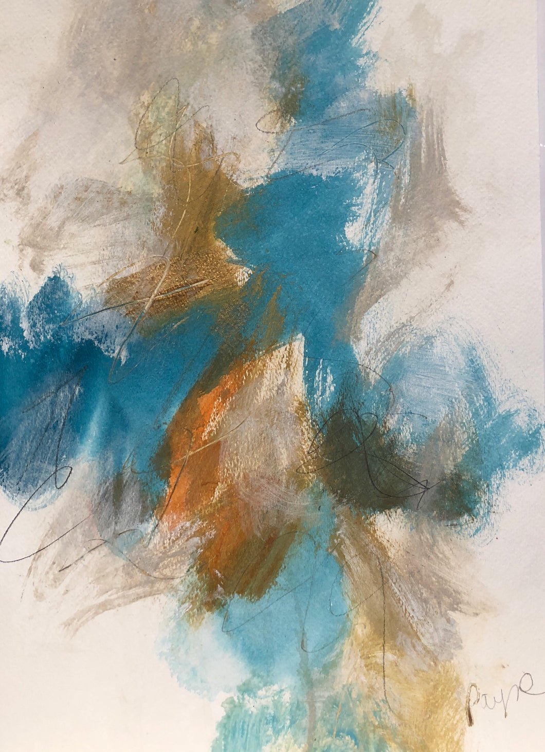 15 x 11, acrylic on paper, “Abstract II”
