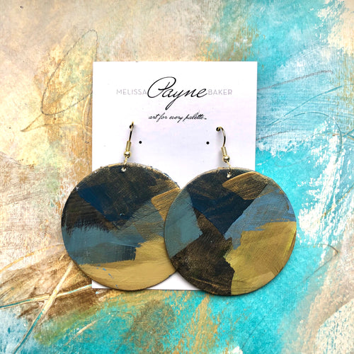 Hand Painted Earrings “Golden Girl”