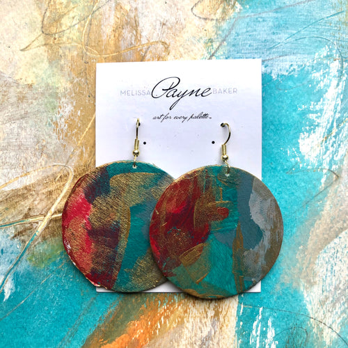 Hand Painted Earrings “Cinnamon”