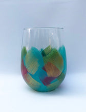 Hand Painted Stemless Glass “Artsy Holiday”