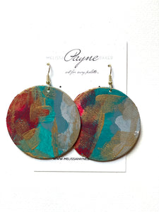 Hand Painted Earrings "Fire & Ice"