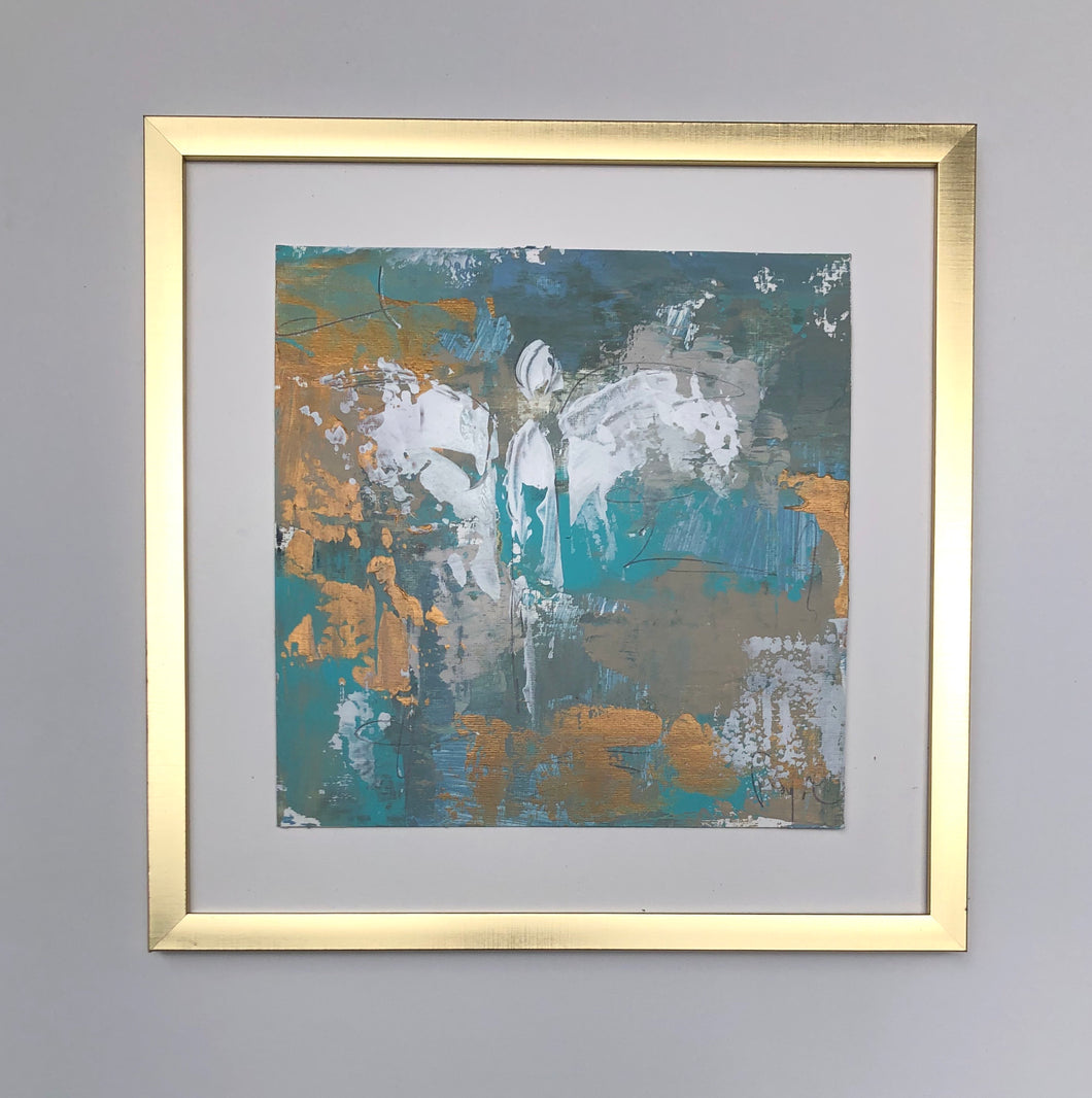 9 x 9 Acrylic on Paper Framed